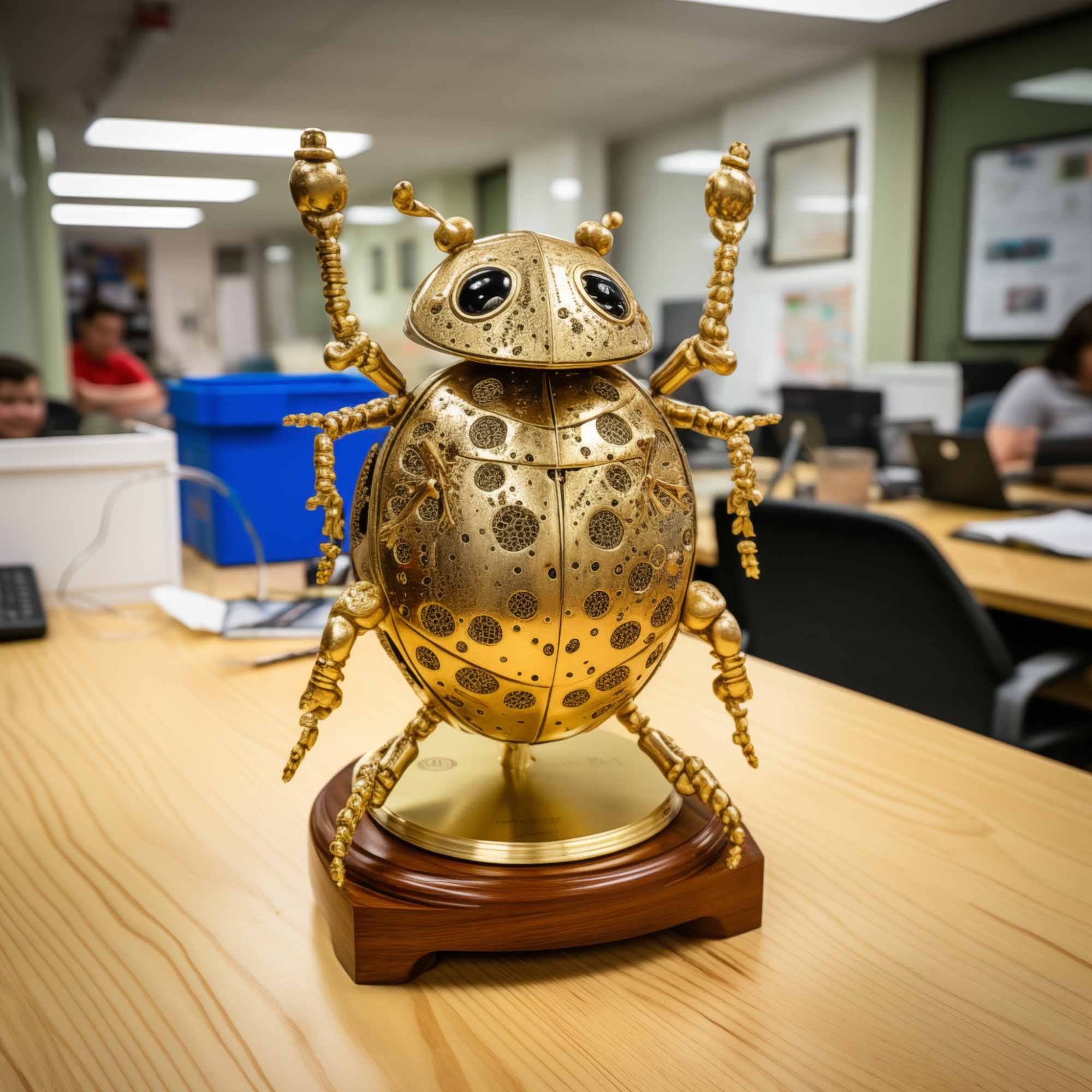 Buggy Trophy of a Golden Ladybug